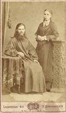 Диакон Алексий Косинский с супругой<br><i>Фотография из семейного архива Бориса Шлеенкова, праправнука диакона Алексия Косинского</i>