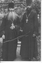 Отец Евгений Климентовский и иеромонах Севастиан (Фомин), исповедник Карагандинский. Козлов, 1930