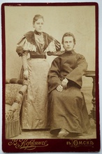 Отец Илия с супругой. Омск, кон. XIX в. Фото из семейного архива И. Киселева