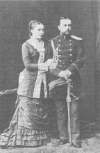 Леонид Михайлович Чичагов с женой. Не позднее 1893 г. <br>(fond.ru)