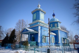 Успенская церковь в с. Городец, последнее место служения отца Александра Дашкевича.<br>Ист.: pravrog.by