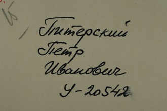 Оборотная сторона тюремной фотографии НКВД. 1937. Ист.: pstbi.ru