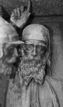 Архимандрит Авраамий (Палицын) на памятнике «Тысячелетие России» (г. Новгород, 1862 г.)